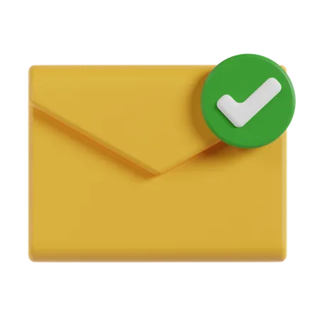 Email approuvé  3D Icon