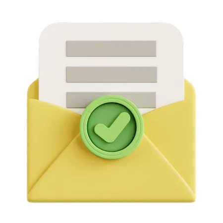 Email approuvé  3D Icon