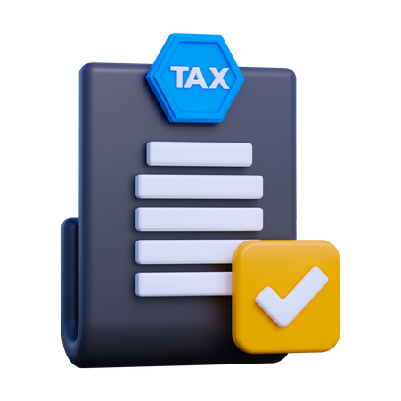 Taxe approuvée  3D Icon