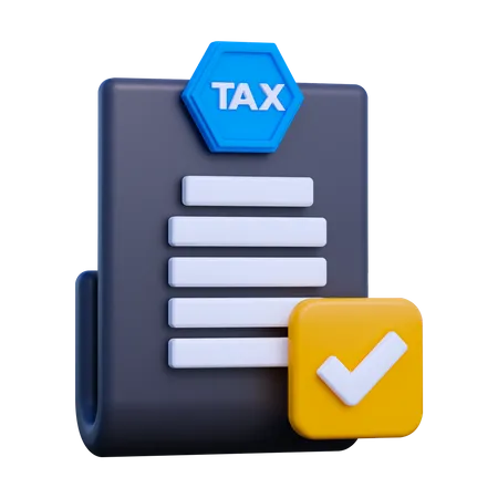 Taxe approuvée  3D Icon