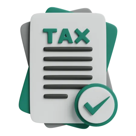 Taxe approuvée  3D Icon