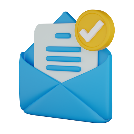 Courrier approuvé  3D Icon