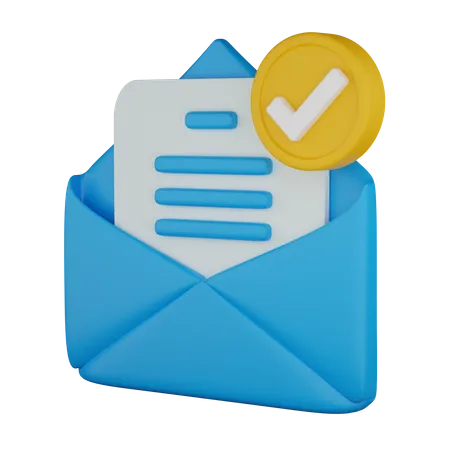 Courrier approuvé  3D Icon