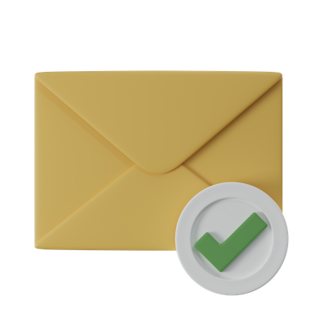 Courrier approuvé  3D Icon