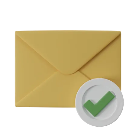 Courrier approuvé  3D Icon