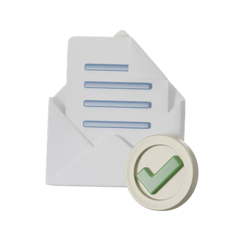 Courrier approuvé  3D Icon