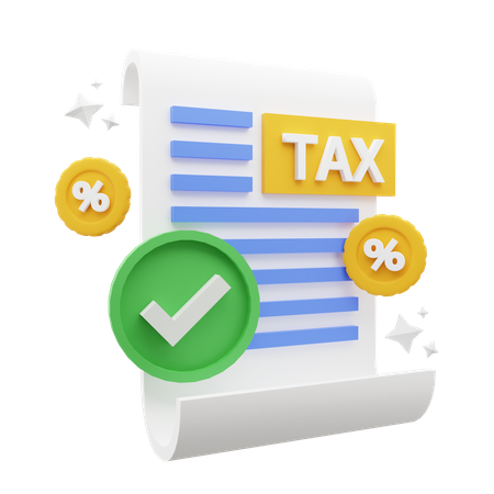 Taxe approuvée  3D Icon