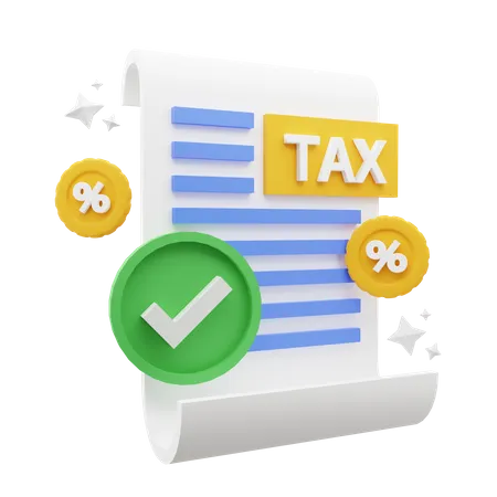 Taxe approuvée  3D Icon