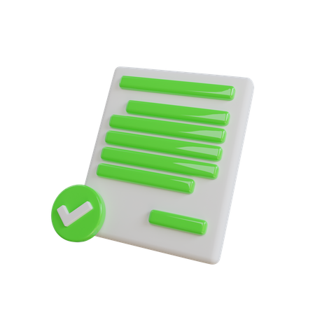 Approuver le document  3D Icon