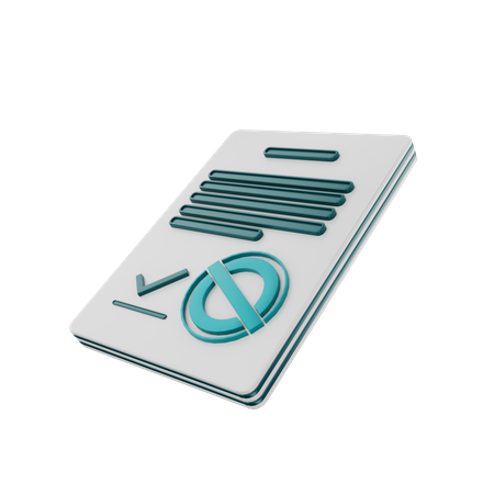 Approuver le document  3D Illustration