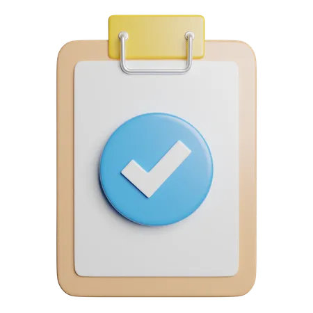 Approval Plan Document 3D Icon