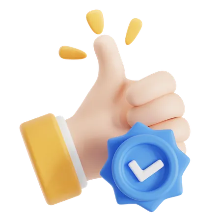 Approval Gesture 3D Icon