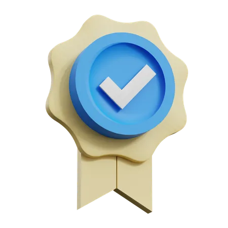 Approval Badge  3D Icon