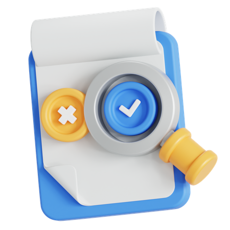 Approval decision  3D Icon