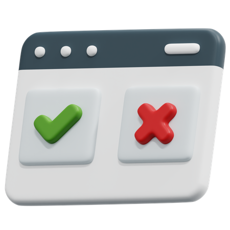 Approval Dialog  3D Icon