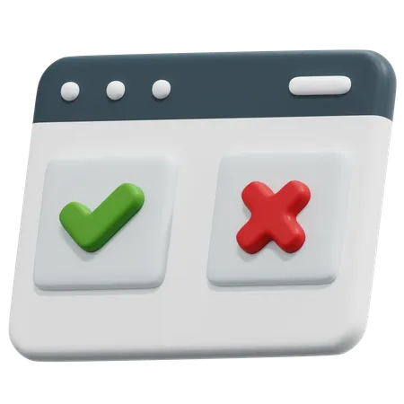 Approval Dialog  3D Icon