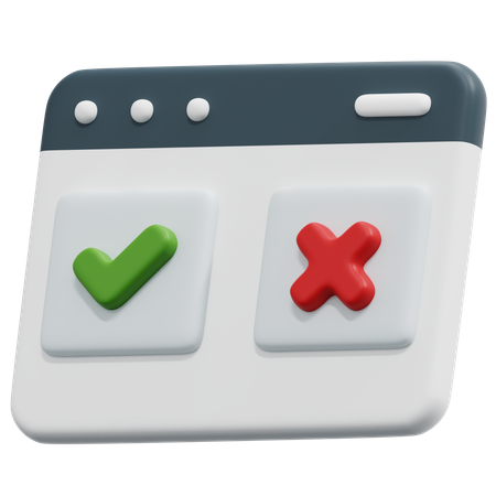 Approval Dialog  3D Icon