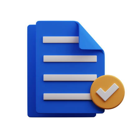 Approval File  3D Icon