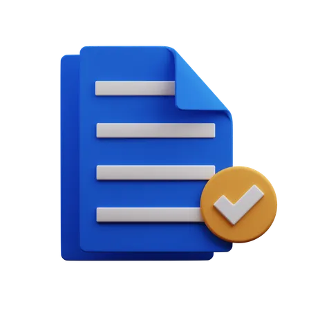 Approval File  3D Icon