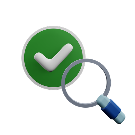 Approval Search  3D Icon