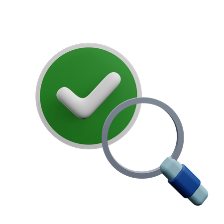 Approval Search  3D Icon