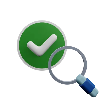 Approval Search  3D Icon