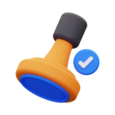 Approval Stamp  3D Icon