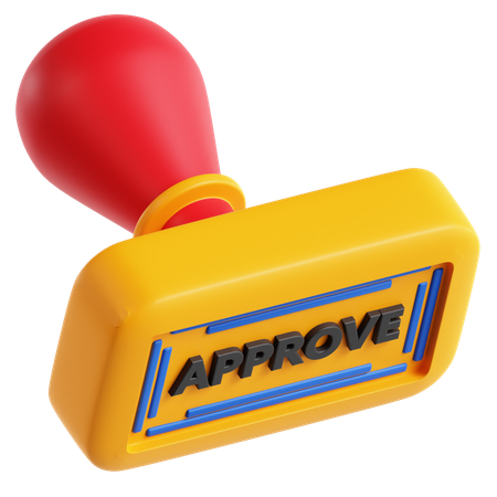 Approval Stamp  3D Icon