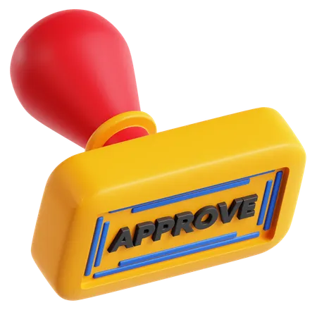Approval Stamp  3D Icon