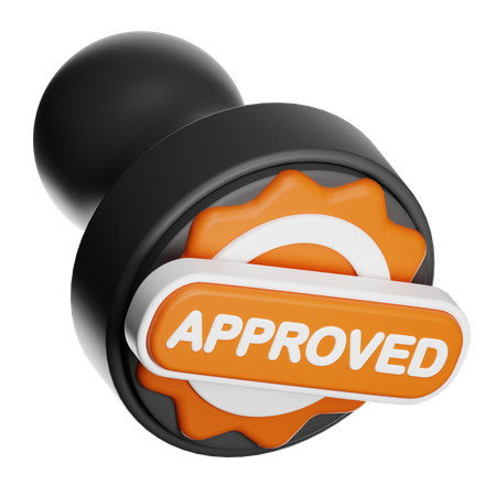 Approval Stamp  3D Icon
