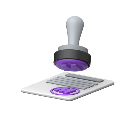 Approval Stamp  3D Icon