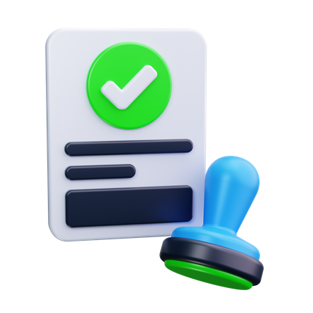 Approve  3D Icon