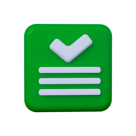 Approve  3D Icon