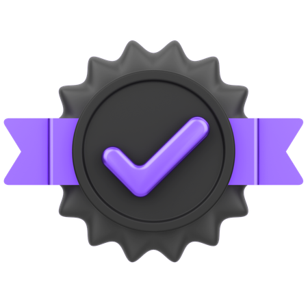 Approve Badge  3D Icon