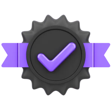 Approve Badge  3D Icon