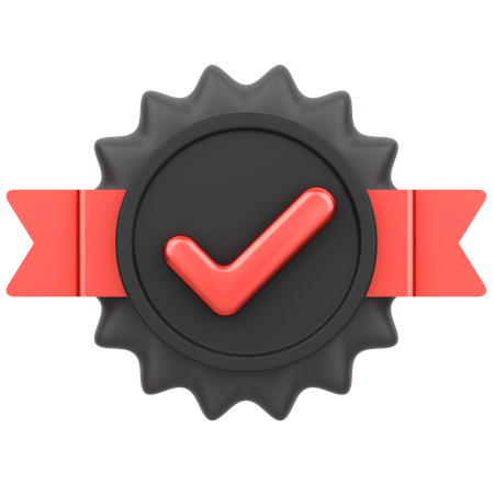 Approve Badge  3D Icon