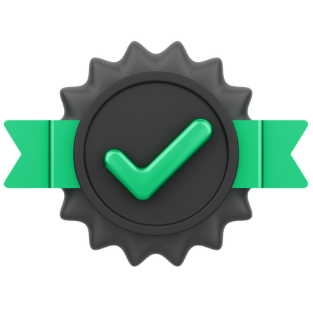 Approve Badge  3D Icon