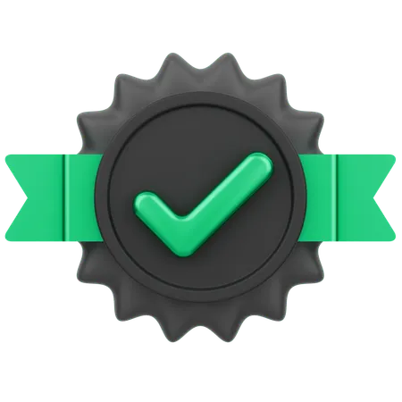 Approve Badge  3D Icon