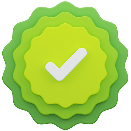 Approve Button  3D Icon