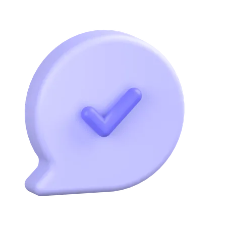 Approve-chat 3D Icon