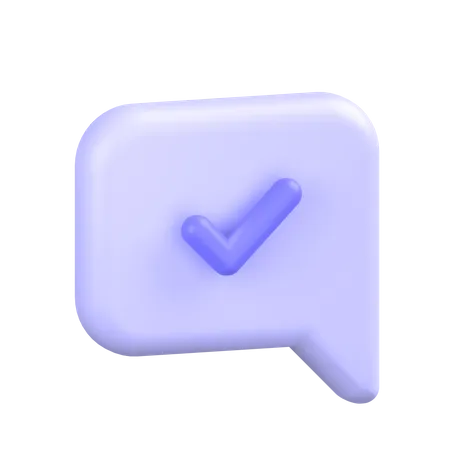Approve-chat 3D Icon