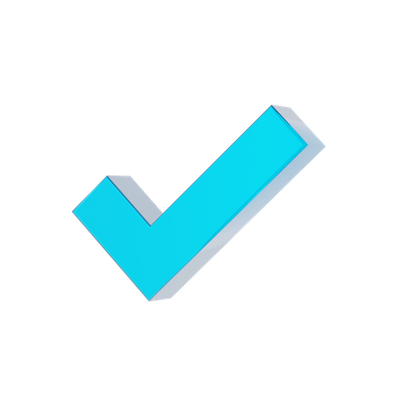 Approve check mark  3D Icon