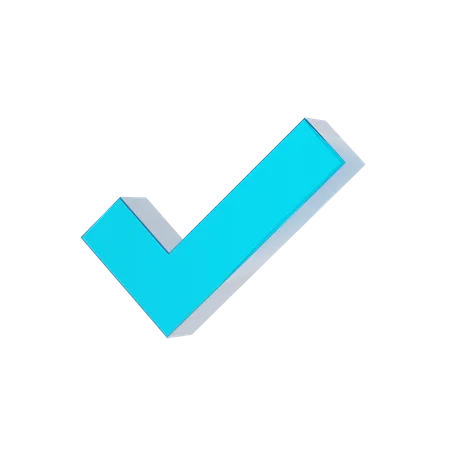 Approve check mark  3D Icon