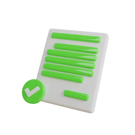 Approve Document  3D Icon