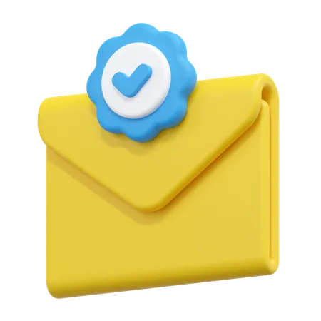 Approve Email Illustration 3D Icon
