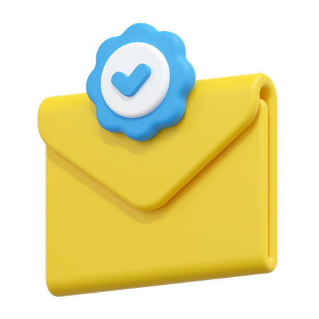 Approve email  3D Icon