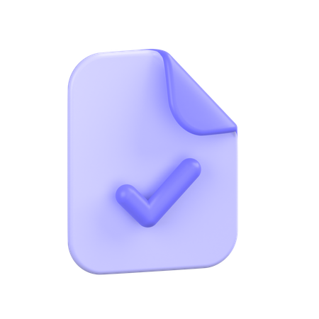 Approve File  3D Icon