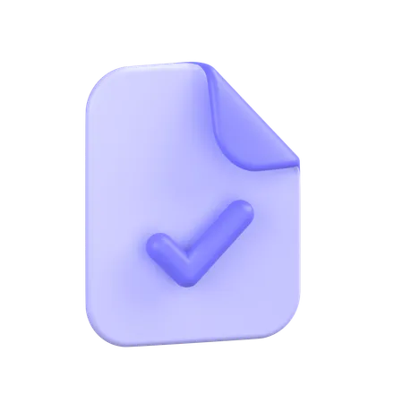 Approve File  3D Icon