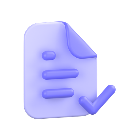 Approve File  3D Icon