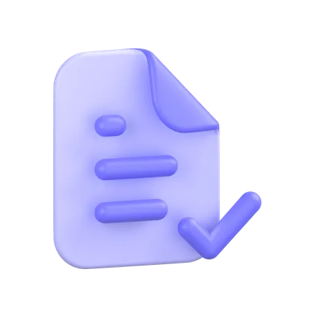 Approve File  3D Icon